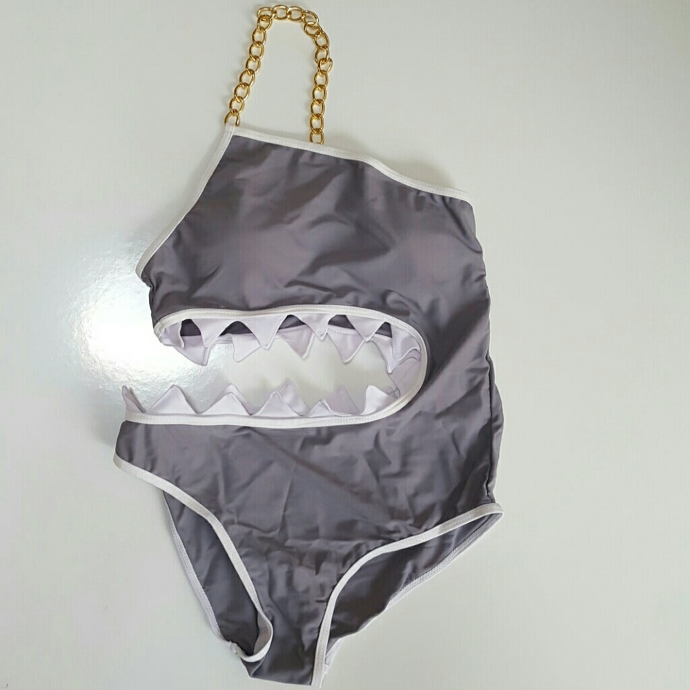 Shark Bite One Piece Bathing Suit